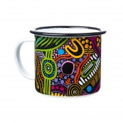 Aboriginal Art | Enamel Mug | Justin Butler